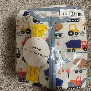 Little Sleepies Construction Print Zippy onesie never opened